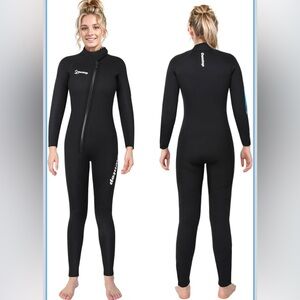 Womens Full-Length Black Wetsuit - Black
